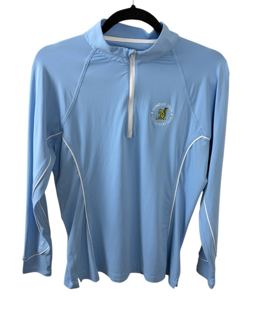 Peter Millar Blue Performance Quarter Zip 122nd US Open The Country Club Golf M